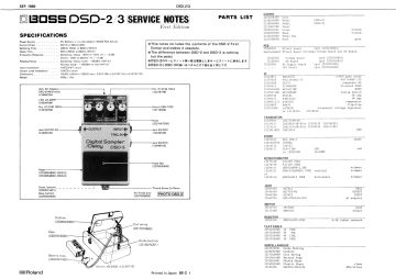 Boss DSD 2 schematic circuit diagram